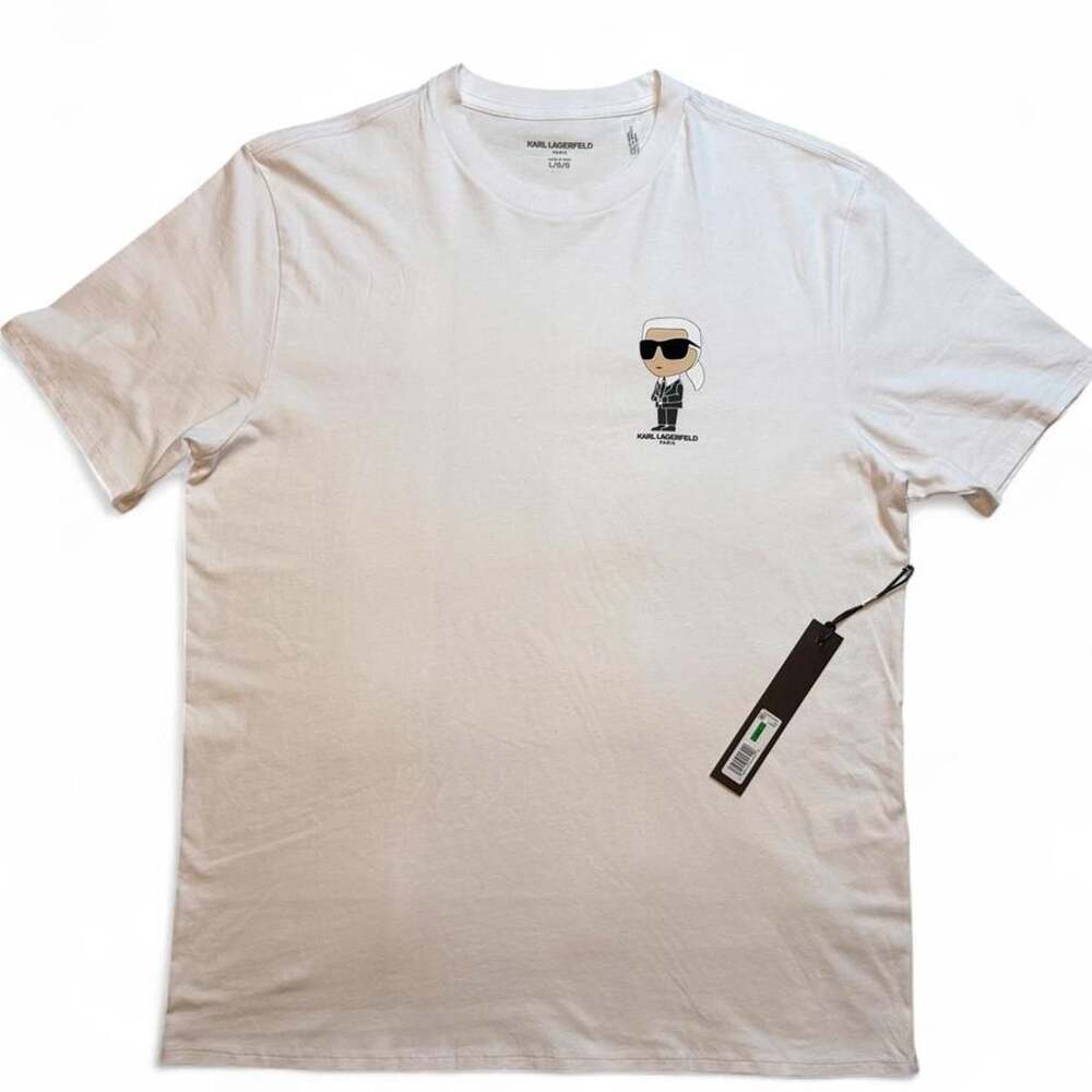 Karl Lagerfeld Paris Karl Cartoon Graphic T-Shirt White